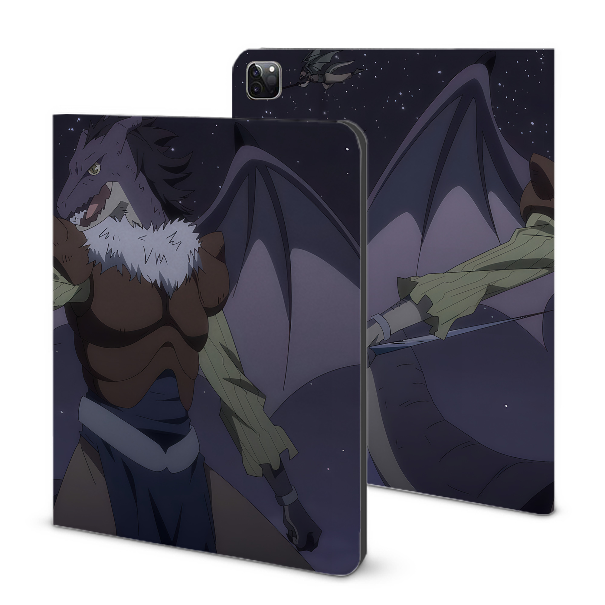 （画像用） 転スラ Regarding Reincarnated to Slime IPad ケース ブック型 PUレザー TPU 耐衝撃 軽量 薄型 ペン収納なし 全面保護 IPad 各モデル対応